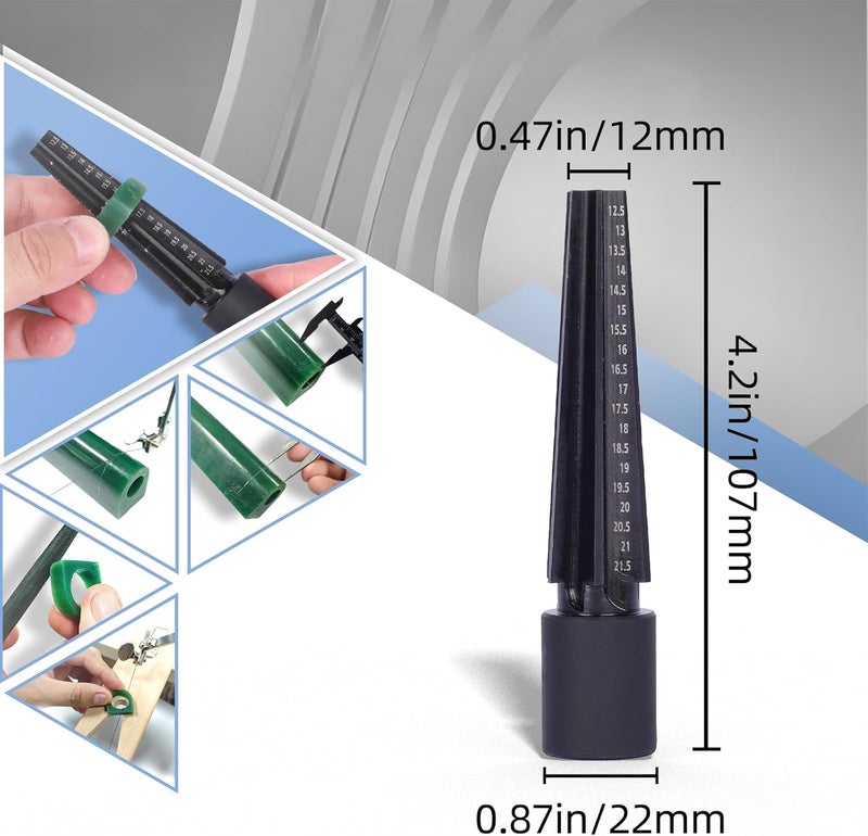 PHYHOO Jewelers Wax Ring Carving Tool Kit Jewelry Ring Wax Tube Molds Making Lost Wax Casting Kit Wax Ring Saw with Blades Wax Ring Sizer Jewelers Wax File Bench Pin - Image 5